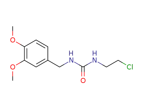 Molecular Structure of 100248-86-0 (1-(2-chloroethyl)-3-(3,4-dimethoxybenzyl)urea)