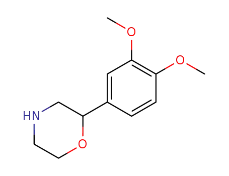 Molecular Structure of 100370-59-0 (2-(3',4'-DIMETHOXY-PHENYL)MORPHOLINE)