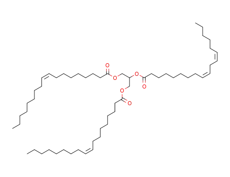 Molecular Structure of 2190-19-4 (1,3-di[(cis)-9-octadecenoyl]-2-[(cis,cis)-9,12-octadecadienoyl]glycerol)