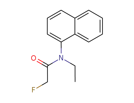 Molecular Structure of 10016-03-2 (N-Ethyl-2-fluoro-N-(1-naphtyl)acetamide)