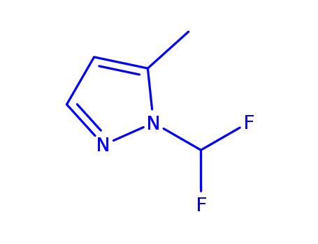Molecular Structure of 1004096-15-4 (1-DIFLUOROMETHYL-5-METHYL-1H-PYRAZOLE)