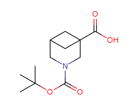 Molecular Structure of 1000931-22-5 (3-(tert-butoxycarbonyl)-3-azabicyclo[3.1.1]heptane-1-carboxylic acid)