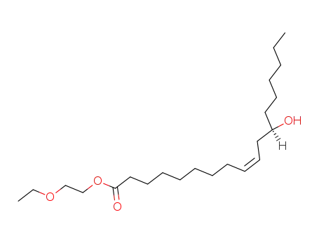 Molecular Structure of 10031-89-7 (2-ethoxyethyl (Z,12R)-12-hydroxyoctadec-9-enoate)
