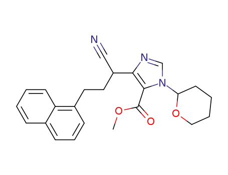 Molecular Structure of 172940-20-4 (methyl 5-(cyano[2-(1-naphthyl)ethyl]methyl)-3-tetrahydropyranyl-imidazole-4-carboxylate)