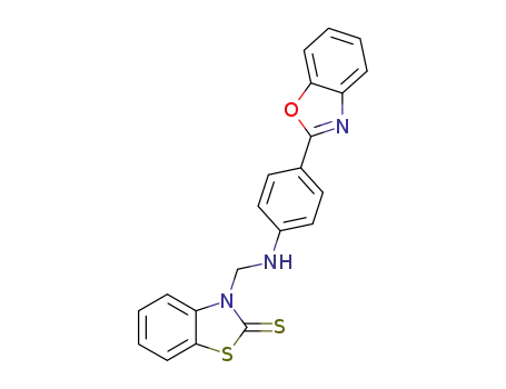Molecular Structure of 100476-58-2 (3-({[4-(1,3-benzoxazol-2-yl)phenyl]amino}methyl)-1,3-benzothiazole-2(3H)-thione)