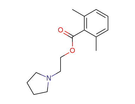 Molecular Structure of 100311-42-0 (2-(pyrrolidin-1-yl)ethyl 2,6-dimethylbenzoate)