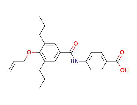 Molecular Structure of 100347-74-8 (N-(4-Allyloxy-3,5-dipropylbenzoyl)-p-aminobenzoic acid)