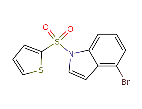 Molecular Structure of 1001394-83-7 (4-bromo-1-(2-thienylsulfonyl)-1H-indole)