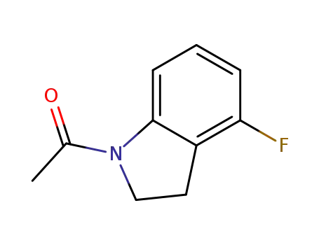 Molecular Structure of 860024-83-5 (1-(4-fluoro-2,3-dihydro-1H-indol-1-yl)-Ethanone)