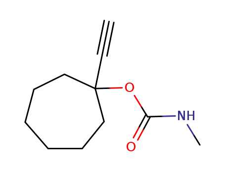 Carbamic acid, methyl-, 1-ethynylcycloheptyl ester (6CI)