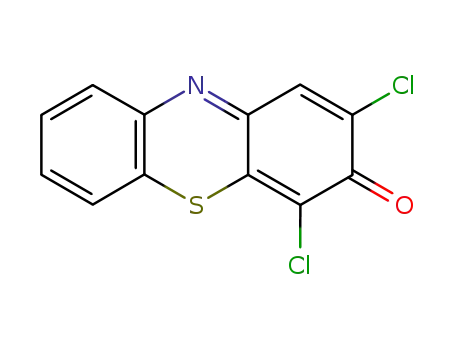 Molecular Structure of 21004-90-0 (2,4-dichloro-3H-phenothiazin-3-one)