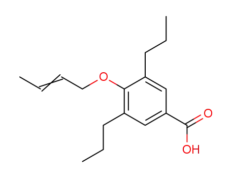 Molecular Structure of 100311-19-1 (4-[(2E)-but-2-en-1-yloxy]-3,5-dipropylbenzoic acid)
