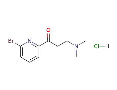 Molecular Structure of 100366-65-2 (N,N-dimethyl<3-(6'-bromo-2'-pyridyl)-3-oxopropyl>ammonium chloride)