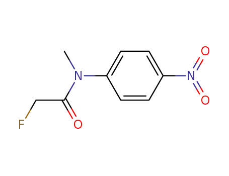 Molecular Structure of 10016-09-8 (2-Fluoro-N-methyl-4'-nitroacetanilide)