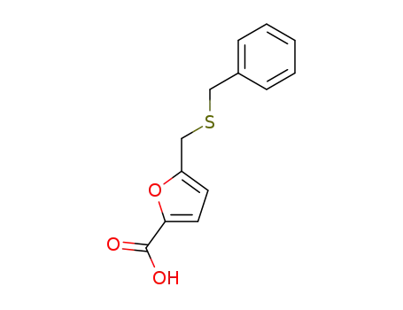 Molecular Structure of 91903-26-3 (5-Benzylsulfanylmethyl-furan-2-carboxylic acid)