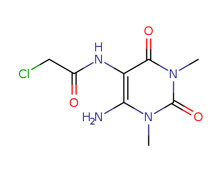 Acetamide,N-(6-amino-1,2,3,4-tetrahydro-1,3-dimethyl-2,4-dioxo-5-pyrimidinyl)-2-chloro- cas  6743-04-0