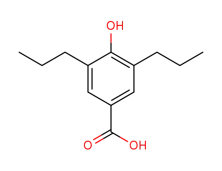 Molecular Structure of 100482-27-7 (4-hydroxy-3,5-dipropyl-benzoic acid)