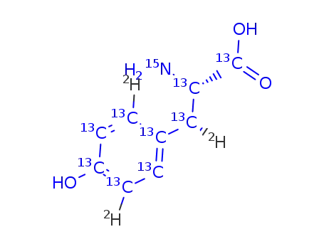 Molecular Structure of 55443-60-2 (L-TYROSINE-13C9)