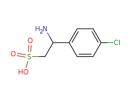Molecular Structure of 100376-62-3 (2-amino-2-(4-chlorophenyl)ethanesulfonic acid)