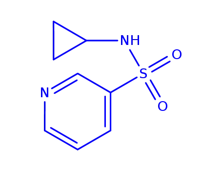 Molecular Structure of 1000933-61-8 (N-cyclopropylpyridine-3-sulfonamide)