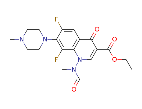3-Quinolinecarboxylicacid,6,8-difluoro-1-(formylmethylamino)-1,4-dihydro-7-(4-methyl-1-piperazinyl)-4-oxo-,ethyl ester manufacture