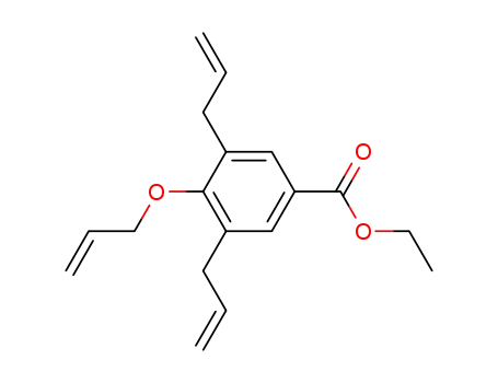 Molecular Structure of 100347-70-4 (ethyl 3,5-di(prop-2-en-1-yl)-4-(prop-2-en-1-yloxy)benzoate)