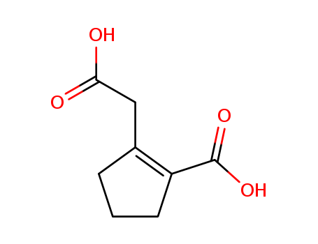 1-Cyclopentene-1-aceticacid, 2-carboxy-