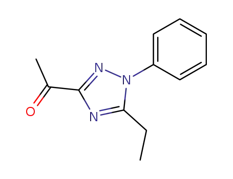 Molecular Structure of 100193-57-5 (3-Acetyl-5-ethyl-1-phenyl-1,2,4-triazole)