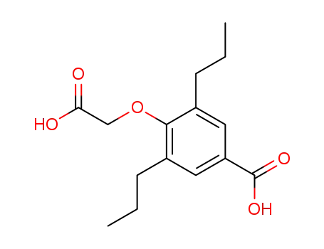 Molecular Structure of 100311-30-6 (4-(Carboxymethoxy)-3,5-dipropylbenzoic acid)