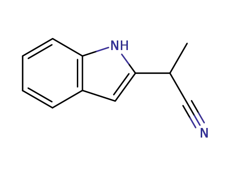 Molecular Structure of 76017-87-3 (2-(1-Cyanoethyl)indole)