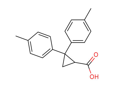 Molecular Structure of 10036-83-6 (2,2-bis(4-methylphenyl)cyclopropanecarboxylic acid)