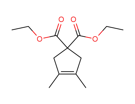 Molecular Structure of 74160-66-0 (3-Cyclopentene-1,1-dicarboxylic acid, 3,4-dimethyl-, diethyl ester)