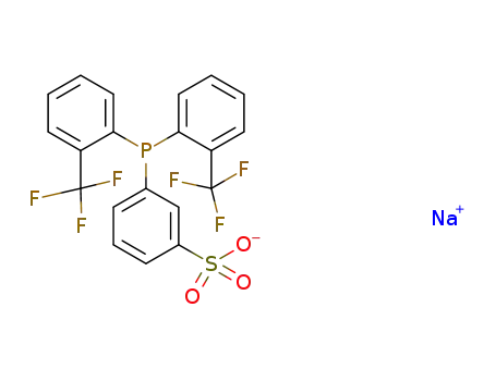 Molecular Structure of 1289463-93-9 (Bis(2-trifluoroMethylphenyl)(3-sulfonatophenyl)phosphine, sodiuM salt, Min. 97% o-DAN2PHOS)