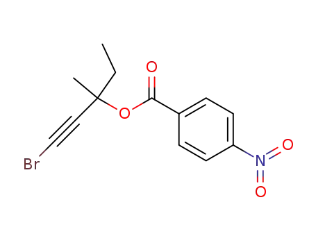 Molecular Structure of 100375-67-5 (3-bromo-1-ethyl-1-methylprop-2-yn-1-yl 4-nitrobenzoate)