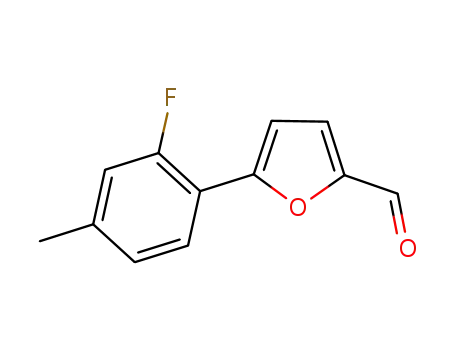 Molecular Structure of 1001010-59-8 (5-(2-fluoro-4-methylphenyl)furan-2-carbaldehyde)