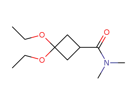 Cyclobutanecarboxamide, N,N-dimethyl-3-oxo-, diethyl acetal (6CI)