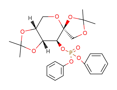 Molecular Structure of 898285-45-5 (<i>O</i><sup>3</sup>-diphenoxyphosphoryl-<i>O</i><sup>1</sup>,<i>O</i><sup>2</sup>;<i>O</i><sup>4</sup>,<i>O</i><sup>5</sup>-diisopropylidene-β-D-fructopyranose)