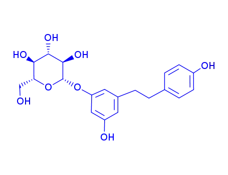 Molecular Structure of 100432-87-9 (Dihydroresveratrol 3-O-glucoside)
