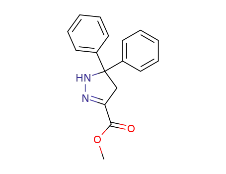 Molecular Structure of 10036-81-4 (methyl 5,5-diphenyl-4,5-dihydro-1H-pyrazole-3-carboxylate)