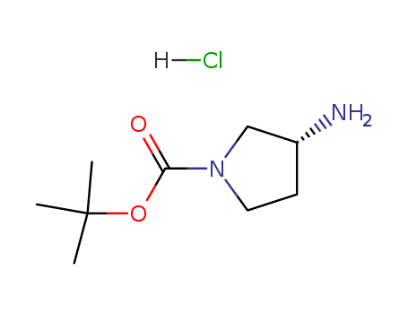 1-Pyrrolidinecarboxylic acid, 3-amino-, 1,1-dimethylethyl ester, monohydrochloride, (3S)-