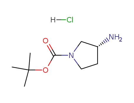 Molecular Structure of 874140-63-3 ((S)-1-BOC-3-AMINO-PYRROLIDINE HCL)