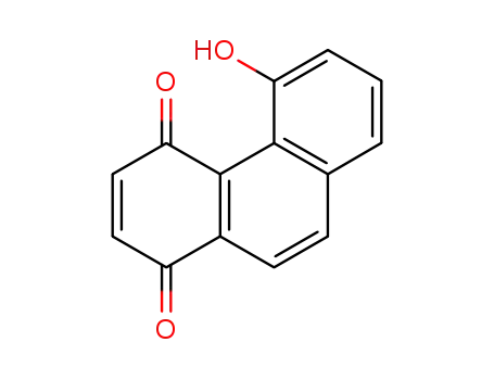 Molecular Structure of 10117-15-4 (5-hydroxyphenanthrene-1,4-dione)