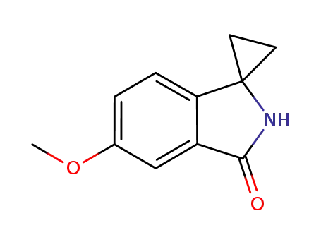 Molecular Structure of 1007455-35-7 (5'-methoxy-spiro[cyclopropane-11'-isoindol]-3'(2'H)-one)