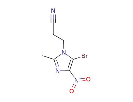 Molecular Structure of 139975-78-3 (3-(5-BROMO-2-METHYL-4-NITRO-1H-IMIDAZOL-1-YL)PROPANENITRILE)