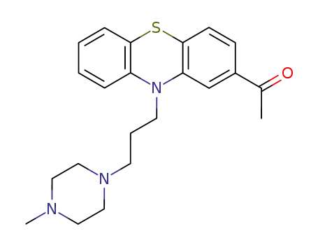 Molecular Structure of 1053-74-3 (2-Acetyl-10-[3-(4-methylpiperazino)propyl]-10H-phenothiazine)