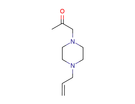 Molecular Structure of 100500-91-2 (2-Propanone,1-[4-(2-propenyl)-1-piperazinyl]-(9CI))