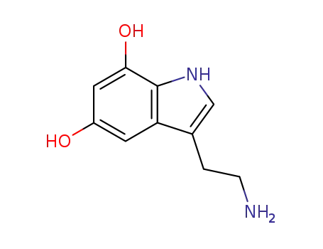 Molecular Structure of 31363-74-3 (3-(2-aminoethyl)-1H-indole-5,7-diol)