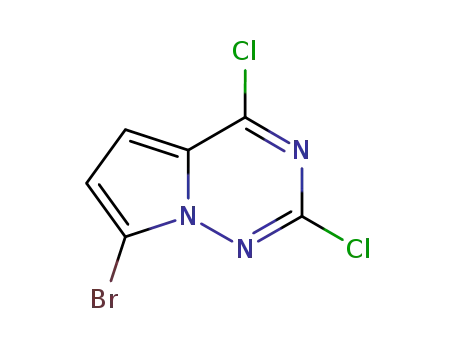 Molecular Structure of 1008112-03-5 (7-BroMo-2,4-dichloropyrrolo[2,1-f][1,2,4]triazine)
