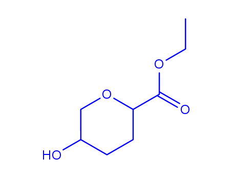 Molecular Structure of 100514-05-4 (ethyl (2R,5S)-5-hydroxyoxane-2-carboxylate)