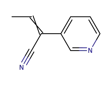 Molecular Structure of 101001-92-7 (3-Pyridineacetonitrile,alpha-ethylidene-(9CI))